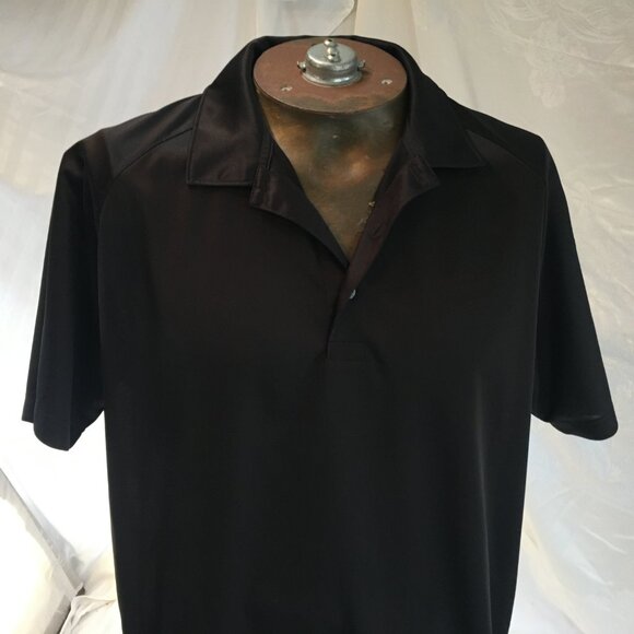 Puma Polo Shirt Mens Large Black Short Sleeve Golf Tennis Casual Dri Cell - Picture 4 of 12